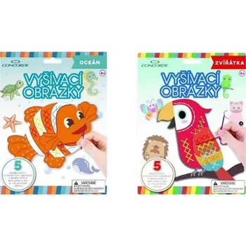 kreativní sada Vyšívací obrázky na papírové kartě