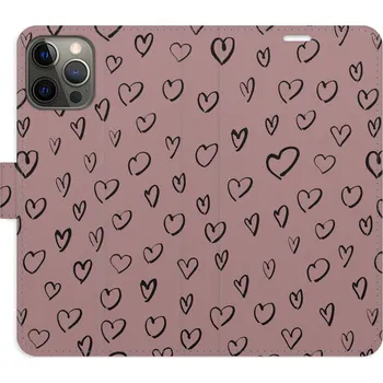 Pouzdro na mobilní telefon Flipové pouzdro iSaprio - Heart Dark 02 - iPhone 12/12 Pro