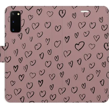 Pouzdro na mobilní telefon Flipové pouzdro iSaprio - Heart Dark 02 - Samsung Galaxy S20