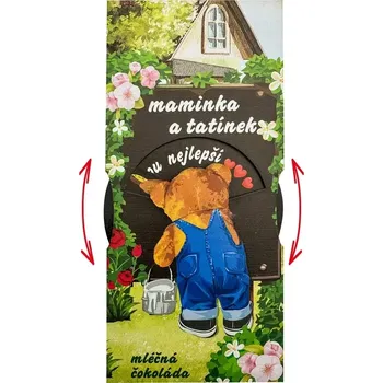 Čokoláda Dárková interaktivní čokoláda 100 g mléčná - MAMINKA & TATÍNEK (dárková čokoláda / v krabičce / mléčná čokoláda)