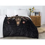 XPOSE® Mikroplyšová deka LAPAČ SNŮ s beránkem - černá 200x220 cm, Mikroplyš s beránkem + Prodloužená možnost vrácení zboží do 50 dnů