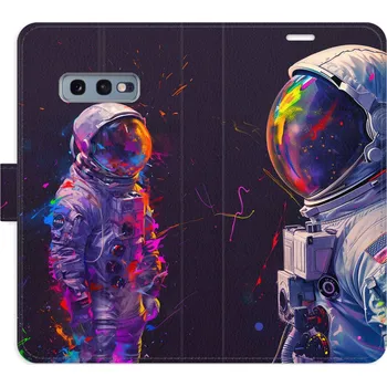 Pouzdro na mobilní telefon Flipové pouzdro iSaprio - Neon Astronaut 02 - Samsung Galaxy S10e