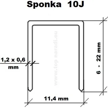 Průmyslová sponka Spona 12mm zinkovaná typ 10J (5000ks)