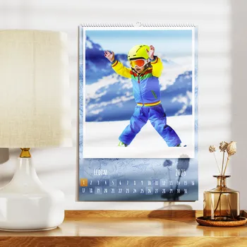 Fotokalendář Nástěnný Fotokalendář 2026, A3 na výšku, Kvalitní fotopapír a kovová spirála, Jednoduchý editor. Motiv Jaro léto podzim zima
