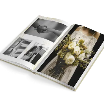 Fotokniha Akce na fotoknihy. Desky A4 v přírodní barvě. Fotokniha do 24hod - svatební motiv