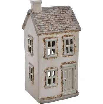 Svícen Keramický domek svícen na čajovou svíčku 19 cm