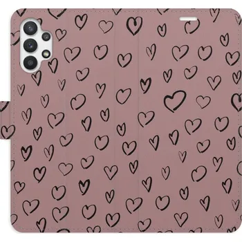 Pouzdro na mobilní telefon Flipové pouzdro iSaprio - Heart Dark 02 - Samsung Galaxy A32 5G