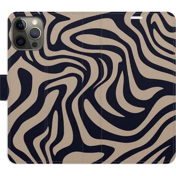 Pouzdro na mobilní telefon Flipové pouzdro iSaprio - Zebra Black 02 - iPhone 12/12 Pro