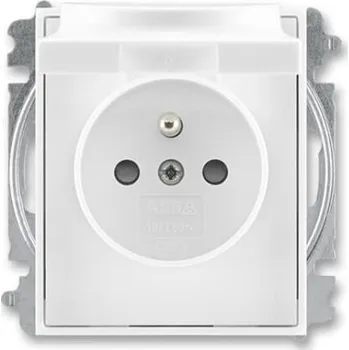 vypínač ABB Element,Time zásuvka bílá/bílá 6619E-A06397 03 s víčkem (2CHE196397A4003)