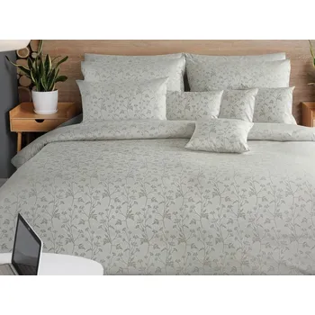 Povlečení Damaškové povlečení 70x90, 140x220 EXCELLENT GALA Bylinkový ráj šedozelený