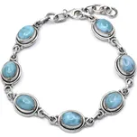Stříbrný náramek larimar v tmavším odstínu Isabelle
