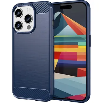 Pouzdro na mobilní telefon Techsuit Kryt iPhone 15 Pro Max Armored Carbon modrý