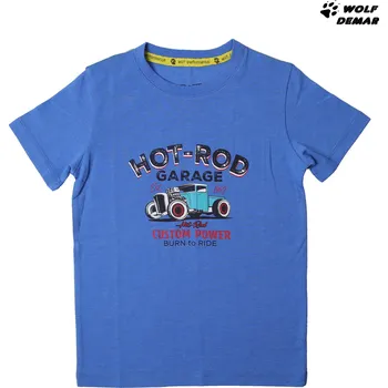 Chlapecké tričko Chlapecké tričko kr.r. WOLF S2101B tm. modré