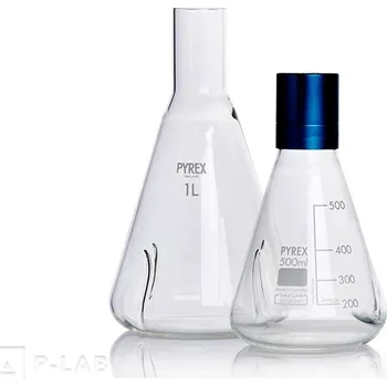 Baňka kultivační Erlenmeyerova se záhyby | DURAN® (Objem (ml): 1 000, Průměr baňky (mm): 131, Výška (mm): 232, Balení (ks): 1)