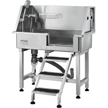 Nerezová vana pro velké psy do 100 Kg se schůdky Baterie