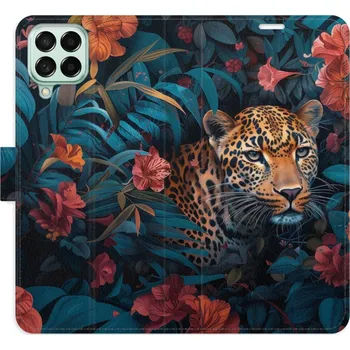 Pouzdro na mobilní telefon Flipové pouzdro iSaprio - Flower Jaguar 02 - Samsung Galaxy M53 5G