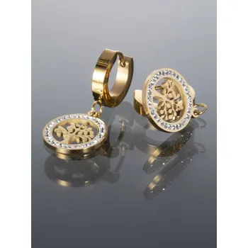 Náušnice Prosperk Náušnice ve zlaté barvě se stromy života a zirkony S1095