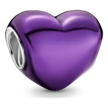 Korálek Prosperk Korálek na náramek srdíčko fialové S2261