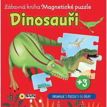 Dinosauři Zábavná kniha Magnetické puzzle - 978-80-7687-344-5
