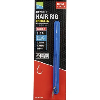 Rybářský háček Preston MSS Bayoner Hair Rig MCM-B Barbless 4"/10cm Velikost háčku: 12
