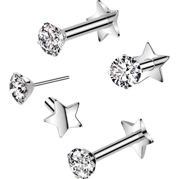 Piercing Šperky4U Piercing do brady - PUSH IN labreta TITAN - TIT1360-1208