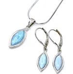 Stříbrná souprava s larimarem Cornell