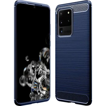 Pouzdro na mobilní telefon Techsuit Kryt Samsung Galaxy S20 Ultra 4G / S20 Ultra 5G, Armored Carbon modrý