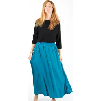 Dámská sukně Dlouhá sukně petrolejová s kapsami Velikost: L