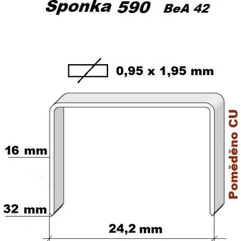 Sponkovačka Spona 590/16 CU, Josef Kihlberg JK35 T590, BeA42 (20000ks)