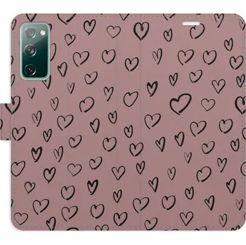 Pouzdro na mobilní telefon Flipové pouzdro iSaprio - Heart Dark 02 - Samsung Galaxy S20 FE
