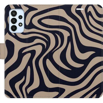 Pouzdro na mobilní telefon Flipové pouzdro iSaprio - Zebra Black 02 - Samsung Galaxy A23 / A23 5G