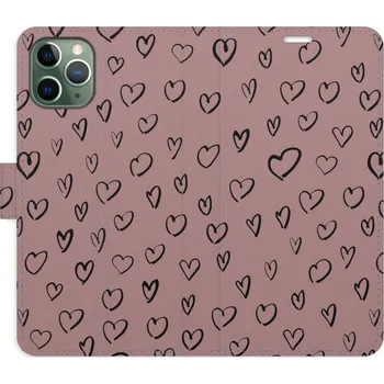 Pouzdro na mobilní telefon Flipové pouzdro iSaprio - Heart Dark 02 - iPhone 11 Pro