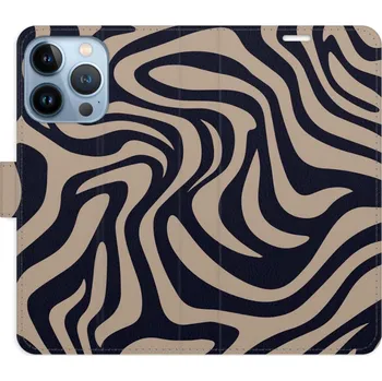 Pouzdro na mobilní telefon Flipové pouzdro iSaprio - Zebra Black 02 - iPhone 13 Pro