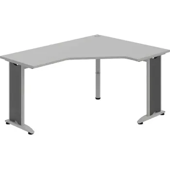 Kancelářský vozík HOBIS kancelářský stůl pracovní tvarový, ergo levý - FEV 60 L, šedá + doprava zdarma