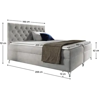 Postel Boxspringová postel GUINEVRA 1 Tempo Kondela