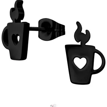 Náušnice Prosperk Náušnice z chirurgické oceli - Káva S1663