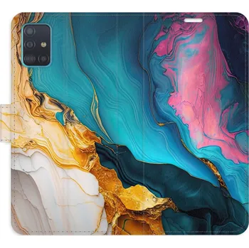 Pouzdro na mobilní telefon Flipové pouzdro iSaprio - Colourful Marble - Samsung Galaxy A51