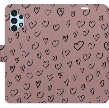 Pouzdro na mobilní telefon Flipové pouzdro iSaprio - Heart Dark 02 - Samsung Galaxy A13 / A13 5G