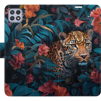 Pouzdro na mobilní telefon Flipové pouzdro iSaprio - Flower Jaguar 02 - Samsung Galaxy A22 5G