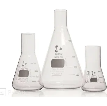 Laboratorní baňka Baňka kultivační Erlenmeyerova | DURAN® (Objem (ml): 300, Průměr baňky (mm): 87, Výška (mm): 161, Balení (ks): 10)