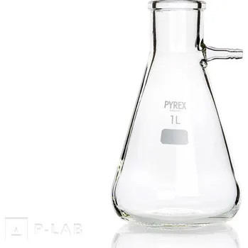 Baňka odsávací | PYREX® (Objem (ml): 500, Průměr baňky (mm): 105, Vnitřní průměr hrdla (mm): 35, Výška (mm): 185, Balení (ks): 1, Olivka: Šroubovací olivka)