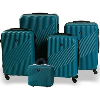 Cestovní kufr BERTOO Milano - zelený set 5v1