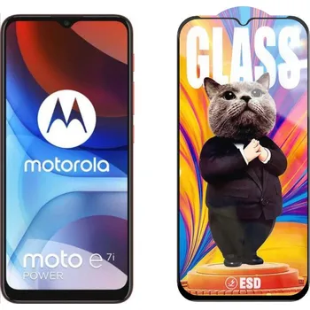 3D Ochranné tvrzené sklo na Motorola Moto E7i Power - Mr. Cat ESD