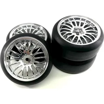 RC náhradní díl Absima Driftové pneumatiky Absima The Pimp chrom 1:10 včetně disků, 4ks