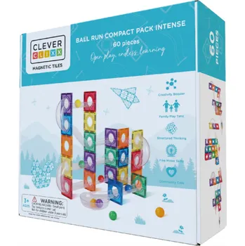 ostatní stavebnice Cleverclixx - Kuličkodráha Ball Run Compact Pack Intense 60 ks