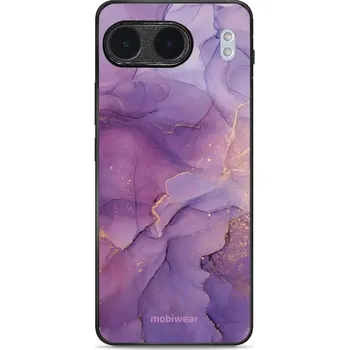 Pouzdro na mobilní telefon Lesklý kryt Mobiwear Glossy - OnePlus Nord 4 5G - G050G - Fialový mramor (Prémiové lesklé pouzdro, obal, kryt Mobiwear Glossy na mobil OnePlus Nord 4 5G - G050G - Fialový mramor, materiál Plast + TPU silikon - krytí po všech stranách, neošoupatelný potisk