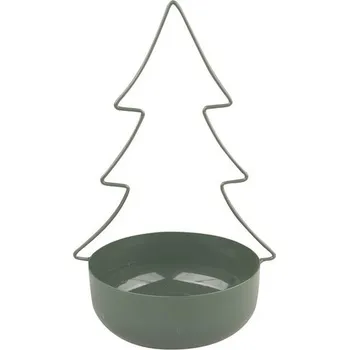 Vánoční dekorace Dekorace strom kovový zelený 14 x 22 cm