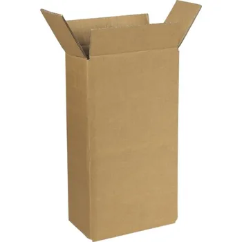 Obalový materiál Zásilková krabice na 2 láhve vína 180x92x330 mm, hnědá, 10 ks
