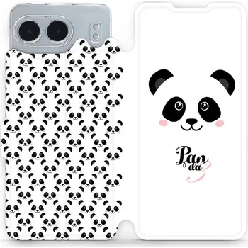 Pouzdro na mobilní telefon Flipové pouzdro Mobiwear - OnePlus Nord 4 5G - M030P Panda Amálka (Knížkové flip pouzdro, obal, kryt na mobil OnePlus Nord 4 5G - M030P Panda Amálka, materiál Umělá kůže + TPU - ochrana 360°, stojánek, silikonová vanička, magnetické zavírání)