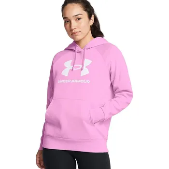 Dámská mikina mikina Under Armour Rival Fleece Big Logo - Stellar Pink/White M